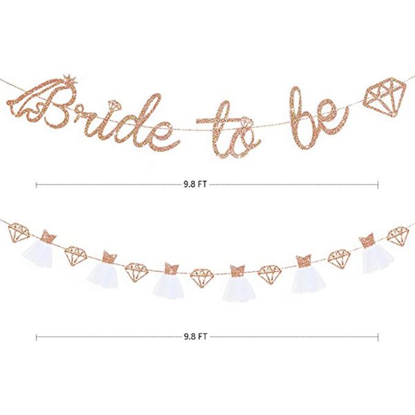 Silver Bride to Be Hen Party Bunting Decoration - Image 3