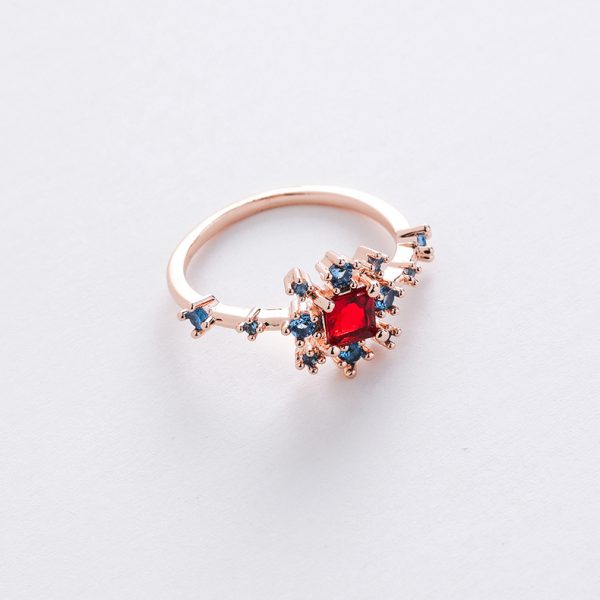 Korean style new style micro-inlaid crystal Zircon ring sweet French elegant flowers ring online influencer pop ornament - Image 8