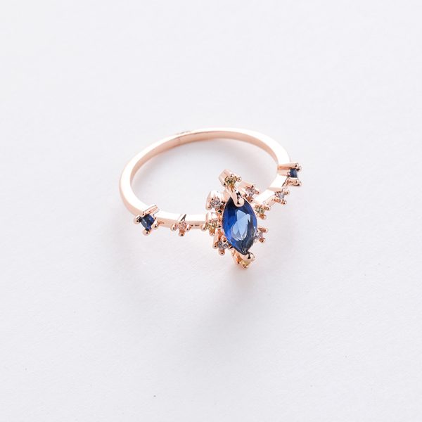 Korean style new style micro-inlaid crystal Zircon ring sweet French elegant flowers ring online influencer pop ornament - Image 7