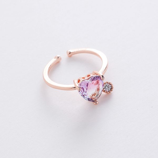 Korean style new style micro-inlaid crystal Zircon ring sweet French elegant flowers ring online influencer pop ornament - Image 15