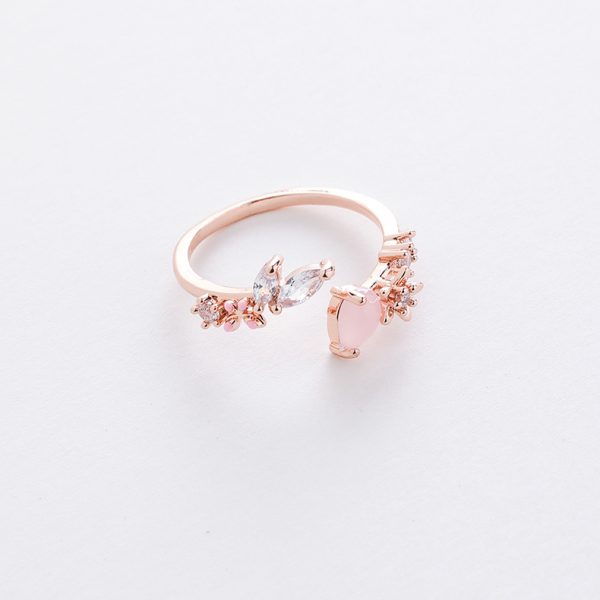 Korean style new style micro-inlaid crystal Zircon ring sweet French elegant flowers ring online influencer pop ornament - Image 18