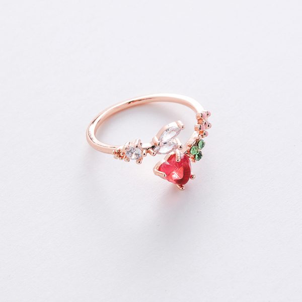 Korean style new style micro-inlaid crystal Zircon ring sweet French elegant flowers ring online influencer pop ornament - Image 21