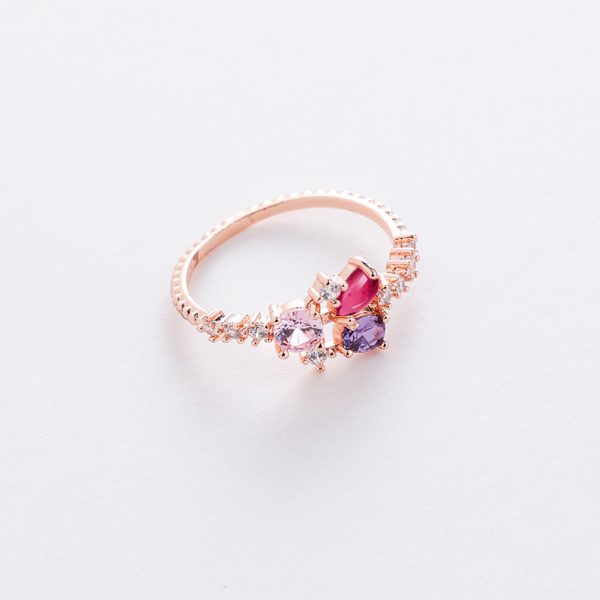 Korean style new style micro-inlaid crystal Zircon ring sweet French elegant flowers ring online influencer pop ornament - Image 10