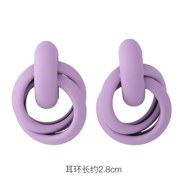 925 silver pin earrings 2023 new trendy purple simple and fresh stud earrings Korean style hot selling flowers earrings - Image 17