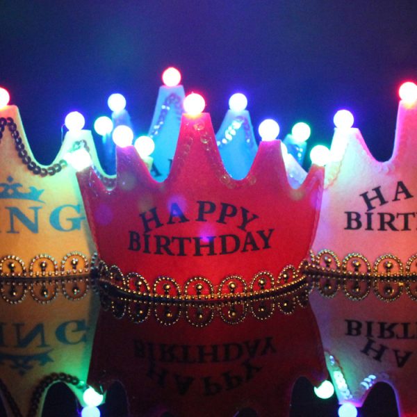 Baby birthday hat luminous crown hat children adult wearable party hat full-year arrangement decorative supplies - Image 3