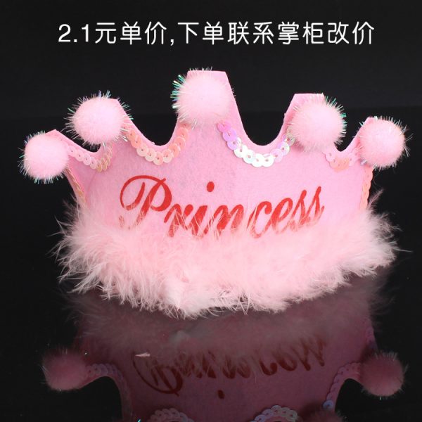 Baby birthday hat luminous crown hat children adult wearable party hat full-year arrangement decorative supplies - Image 17
