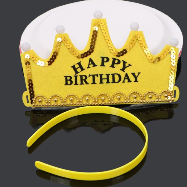 Baby birthday hat luminous crown hat children adult wearable party hat full-year arrangement decorative supplies - Image 8