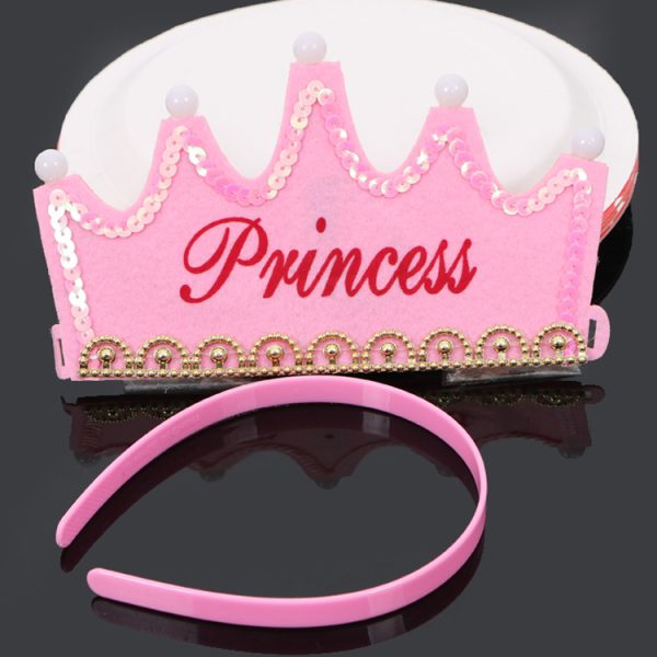 Baby birthday hat luminous crown hat children adult wearable party hat full-year arrangement decorative supplies - Image 14