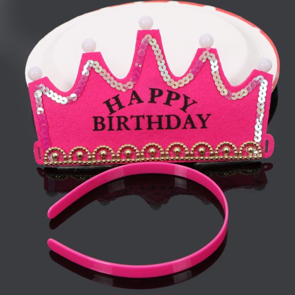 Baby birthday hat luminous crown hat children adult wearable party hat full-year arrangement decorative supplies - Image 11