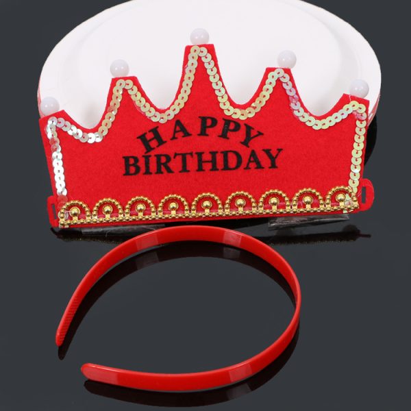 Baby birthday hat luminous crown hat children adult wearable party hat full-year arrangement decorative supplies - Image 10