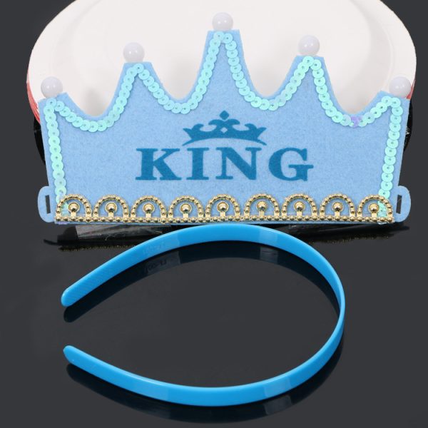 Baby birthday hat luminous crown hat children adult wearable party hat full-year arrangement decorative supplies - Image 6