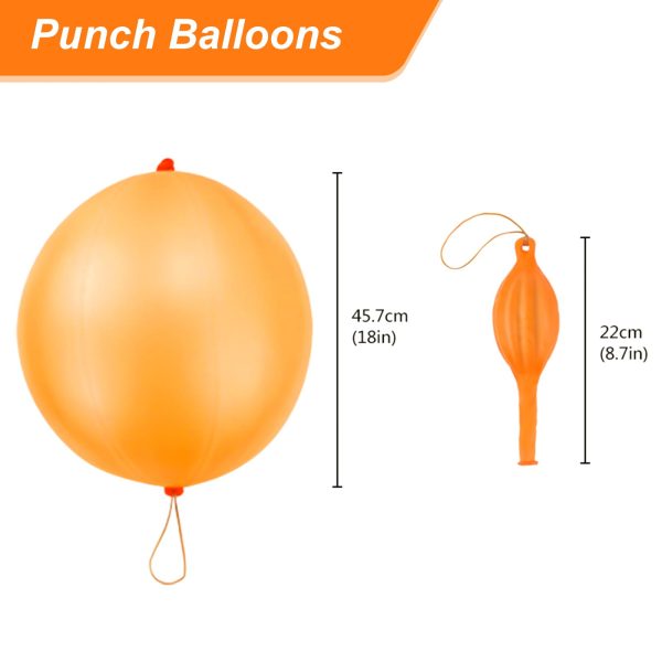 HzHshuaiAst 50 Punch Balloons Punching Balloon Heavy Duty Party Favors For Kids, Bounce Balloons with Rubber Band Handle for Birthday Party - Image 25