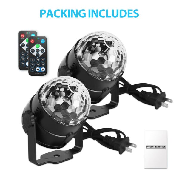Party Lights, DJ Disco Ball Strobe 7 Colors Sound Activated Stage Light with Remote Control for Karaoke, Kids, Festival Celebration Birthday Xmas Wedding Bar Club - Image 9