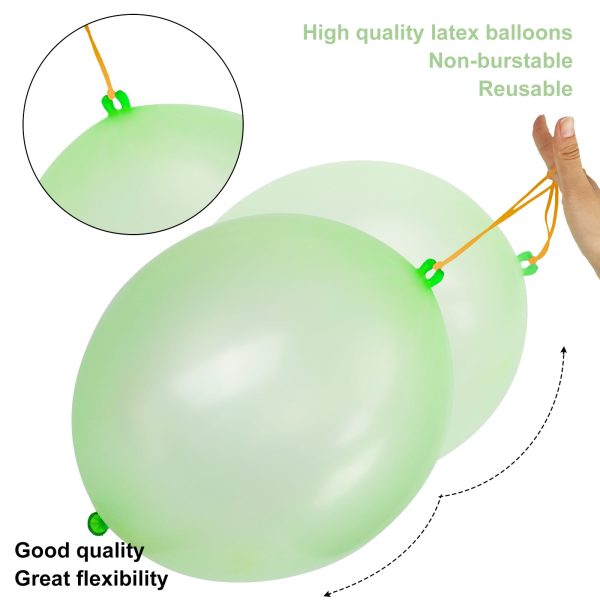 HzHshuaiAst 50 Punch Balloons Punching Balloon Heavy Duty Party Favors For Kids, Bounce Balloons with Rubber Band Handle for Birthday Party - Image 3