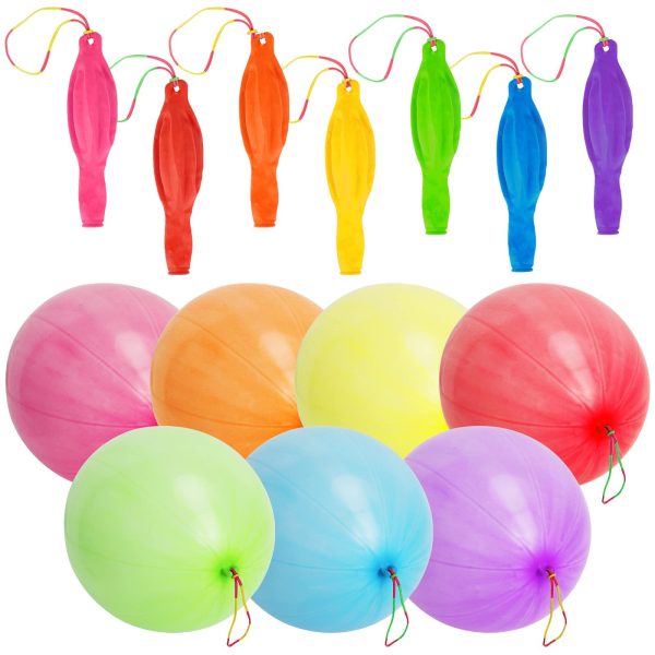 HzHshuaiAst 50 Punch Balloons Punching Balloon Heavy Duty Party Favors For Kids, Bounce Balloons with Rubber Band Handle for Birthday Party - Image 9