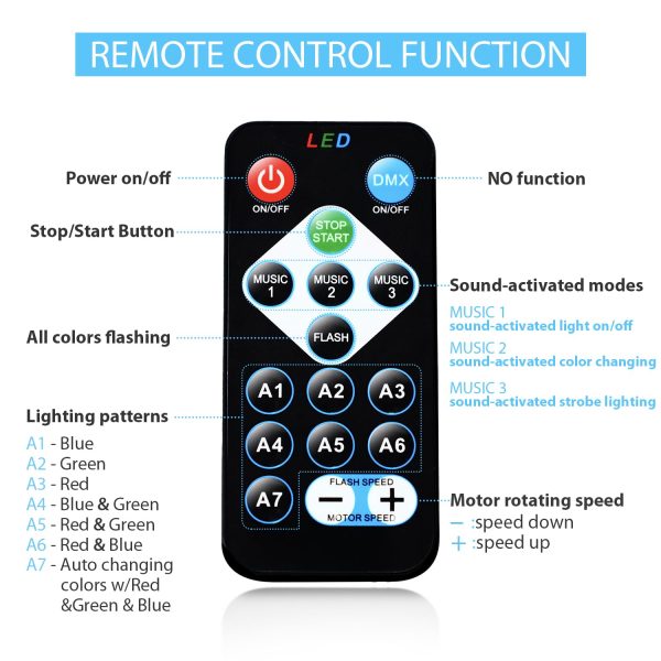 Party Lights, DJ Disco Ball Strobe 7 Colors Sound Activated Stage Light with Remote Control for Karaoke, Kids, Festival Celebration Birthday Xmas Wedding Bar Club - Image 6