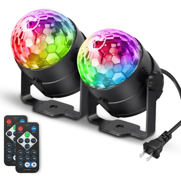 Party Lights, DJ Disco Ball Strobe 7 Colors Sound Activated Stage Light with Remote Control for Karaoke, Kids, Festival Celebration Birthday Xmas Wedding Bar Club - Image 8