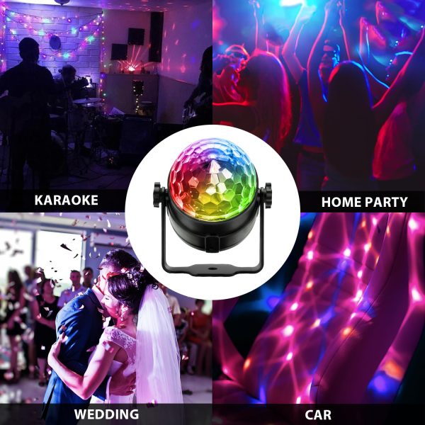Party Lights, DJ Disco Ball Strobe 7 Colors Sound Activated Stage Light with Remote Control for Karaoke, Kids, Festival Celebration Birthday Xmas Wedding Bar Club - Image 5