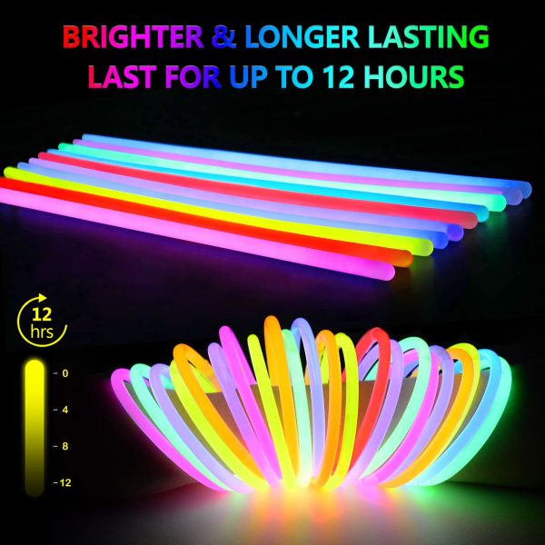 HzHshuaiAstra Glow Sticks Bulk Party Favors: 200 PCS 8 Colors Glow in The Dark Party Supplies - Image 3