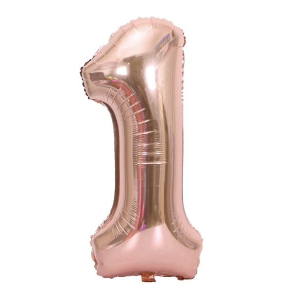 90cm large digital aluminum balloon 40 inch gold silver rose gold birthday aluminum foil helium balloon wholesale - Image 24