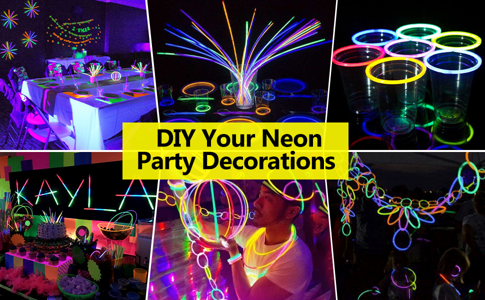 neon party decorations