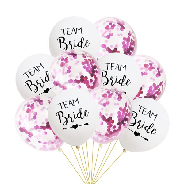 team bride transparent confetti balloon - Image 10