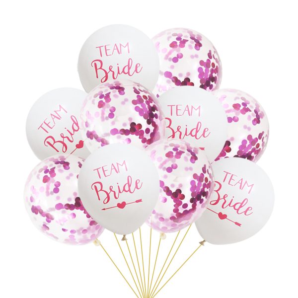 team bride transparent confetti balloon - Image 2