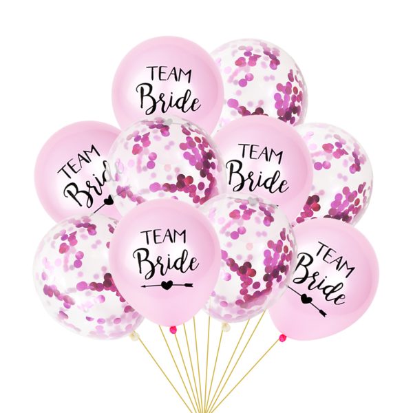 team bride transparent confetti balloon - Image 14