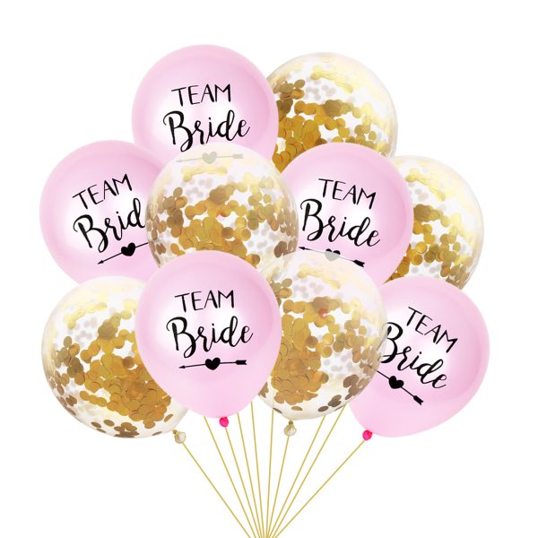 team bride transparent confetti balloon - Image 15