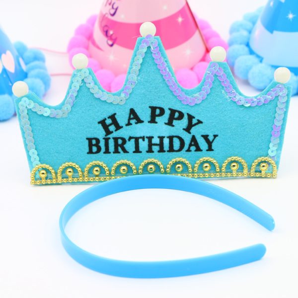 Baby birthday hat luminous crown hat children adult wearable party hat full-year arrangement decorative supplies - Image 4