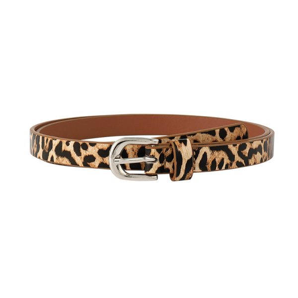 All-match alloy tiger skin leopard print belt sexy men and women Universal belt belt fashion simple ladies automatic buckle belt - Image 4