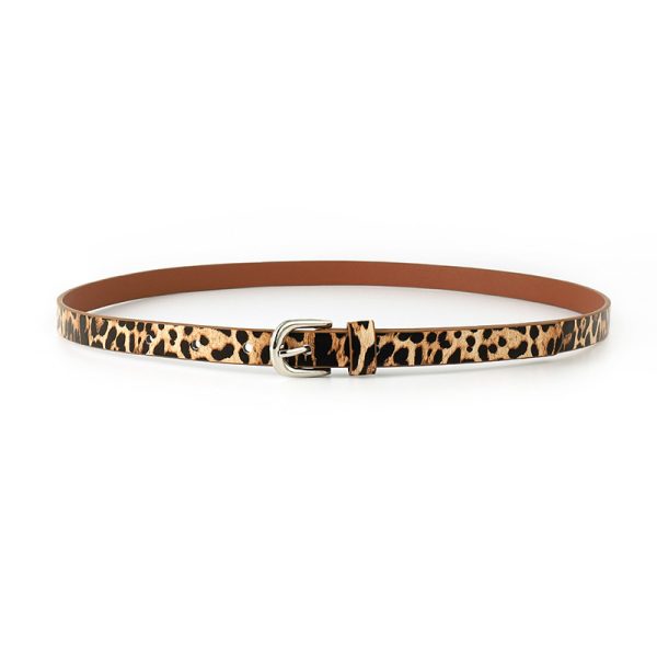 All-match alloy tiger skin leopard print belt sexy men and women Universal belt belt fashion simple ladies automatic buckle belt - Image 3