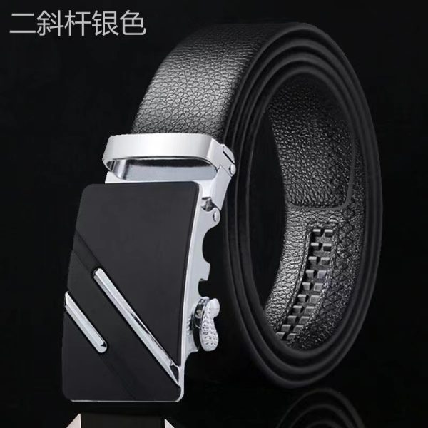 Men's alloy Comfort Click belt fashion all-match business Belt men's casual commuter two-layer cowhide pant belt - Image 7