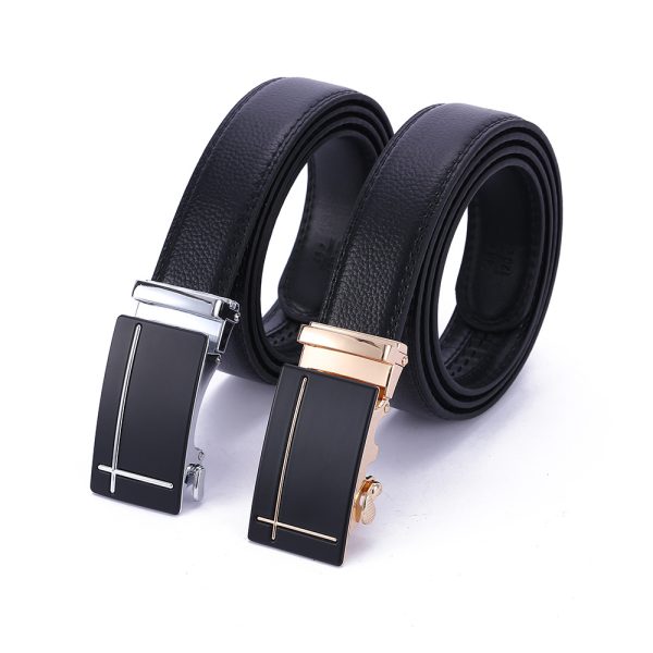 New men's leather belt wholesale alloy automatic buckle high-end belt business casual fashion all-matching belt