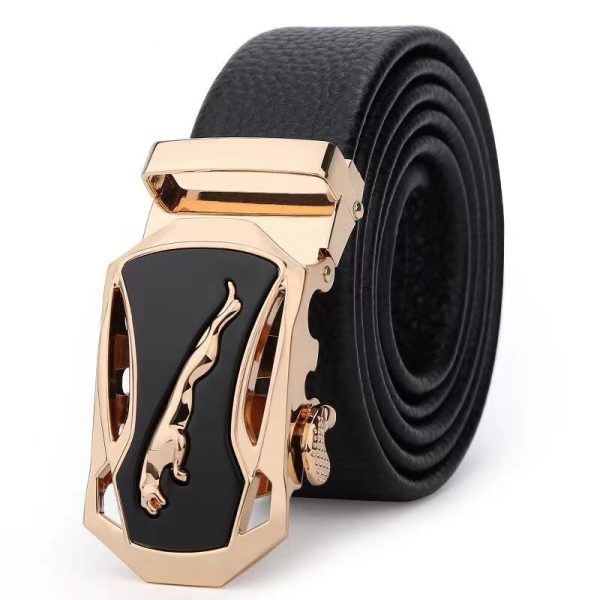 Men's alloy Comfort Click belt fashion all-match business Belt men's casual commuter two-layer cowhide pant belt - Image 14