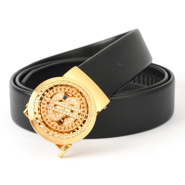 Summer alloy automatic buckle belt men's business casual pants belt new high-end personality fashion belt - Image 2