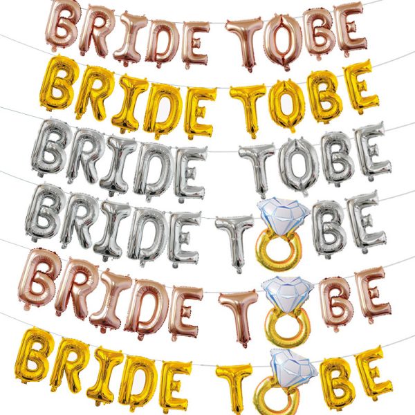 Cross-border proposal rose gold bride to be balloon set bride-to-be wedding decoration letters balloon set - Image 2