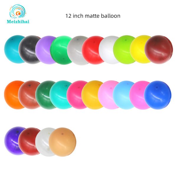 12-inch matte balloon wholesale latex retro color layout customization suit wedding room decoration birthday scene layout - Image 2