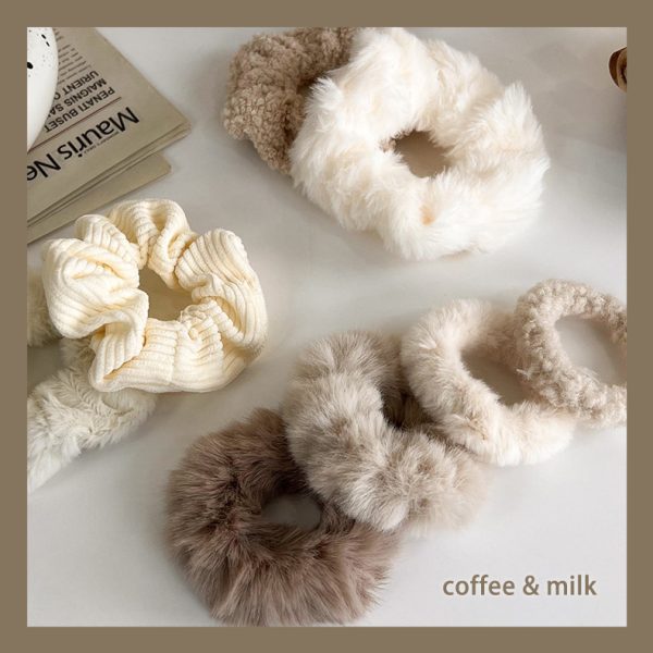 Autumn and Winter plush large intestine hair band female South Korea Internet celebrity hair elastic band hair rope elegant headdress headband hair accessories female