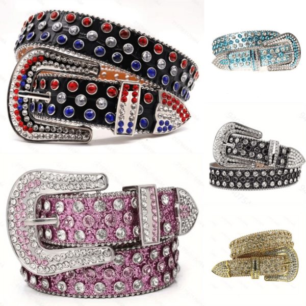 Spring personalized hot girl with diamond belt punk rivet ladies belt high sense pin buckle vintage belt belt in stock