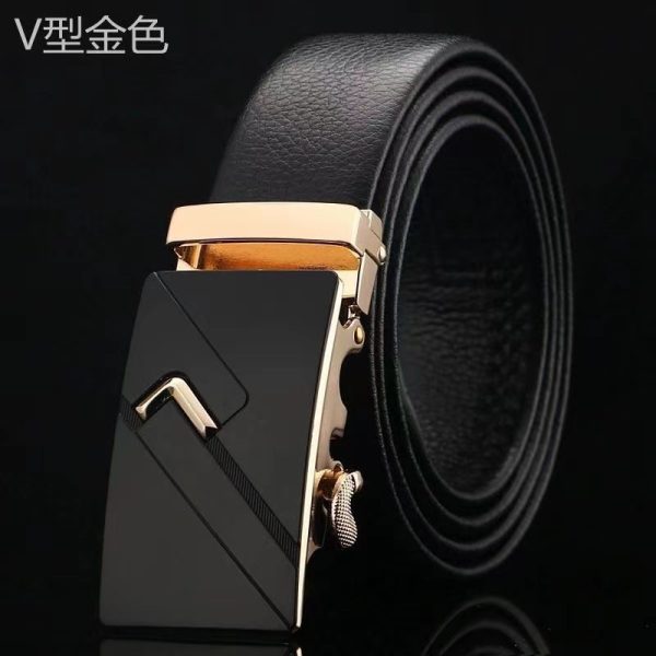 Men's alloy Comfort Click belt fashion all-match business Belt men's casual commuter two-layer cowhide pant belt - Image 10