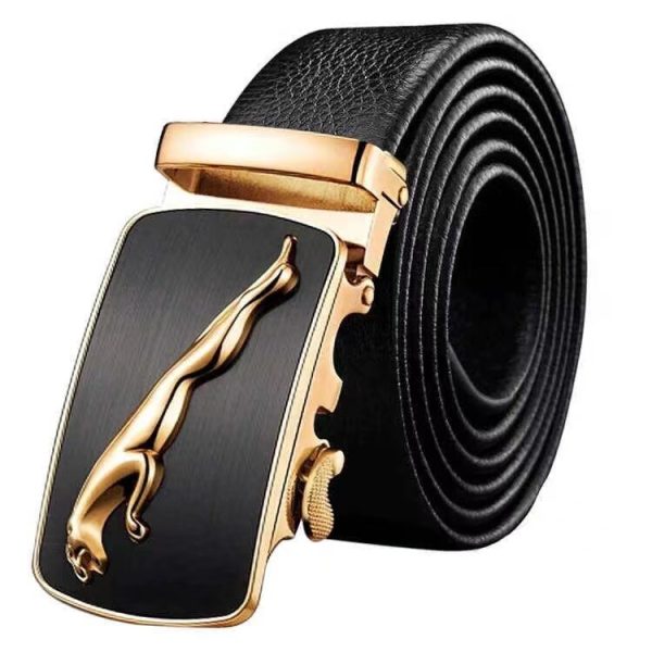 Men's alloy Comfort Click belt fashion all-match business Belt men's casual commuter two-layer cowhide pant belt - Image 9