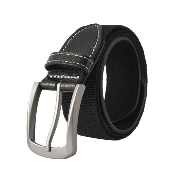 Summer men's weaving stretch belt pin buckle golf leather belt fashion personality all-Match belt wholesale - Image 4