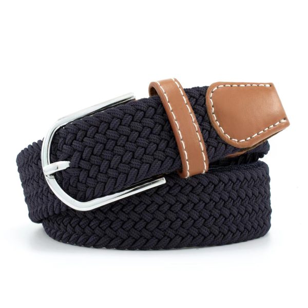 Elastic elastic woven belt cross-border summer non-hole canvas belt simple alloy pin buckle belt wholesale - Image 4