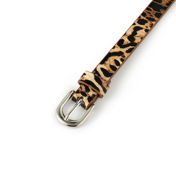 All-match alloy tiger skin leopard print belt sexy men and women Universal belt belt fashion simple ladies automatic buckle belt - Image 5