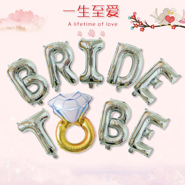 Cross-border proposal rose gold bride to be balloon set bride-to-be wedding decoration letters balloon set - Image 11