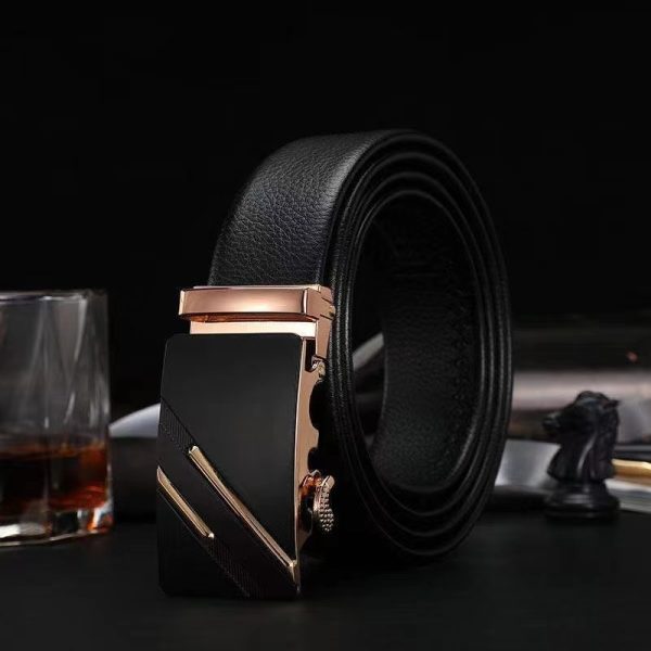 Men's alloy Comfort Click belt fashion all-match business Belt men's casual commuter two-layer cowhide pant belt - Image 6