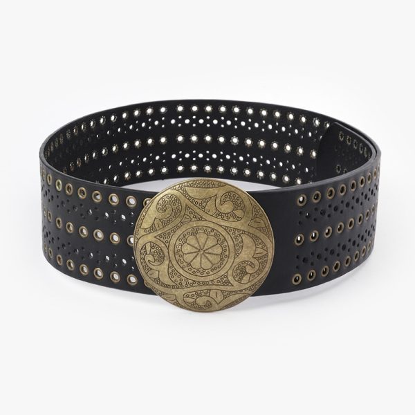 New y2g women's hollow air eye punk Millennium hot girl belt belt artistic retro metal beaded heavy industry - Image 7