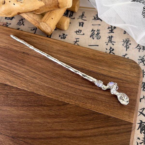 Cold feeling new Chinese style metal hairpin women's simple modern special-interest design updo bun head hairpin hair clip headdress - Image 11