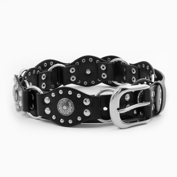 Retro American hot girl rivet corns stitching wide belt personality trendy punk metal buckle waist belt - Image 7